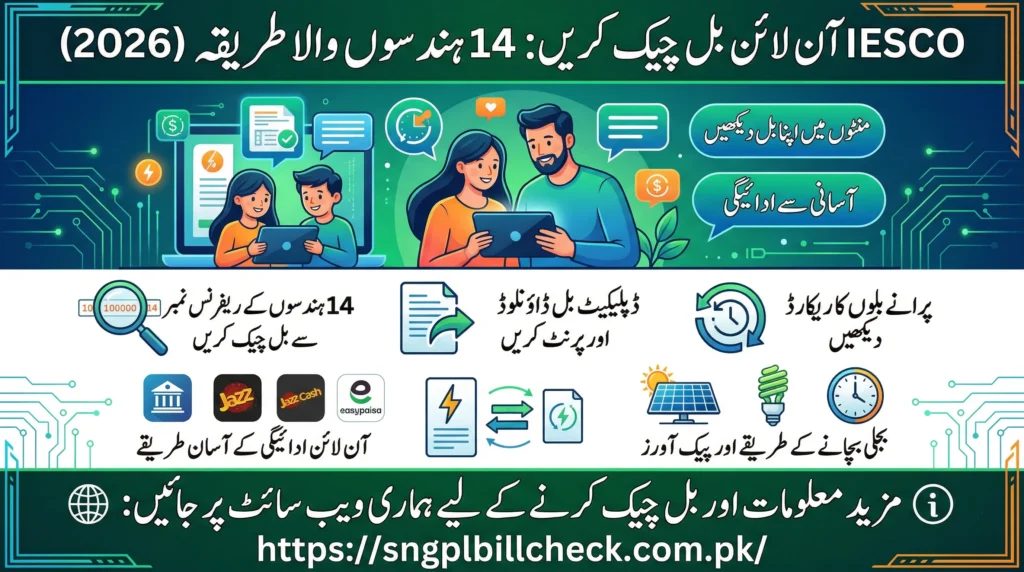 IESCO Online Bill Check 14-digit